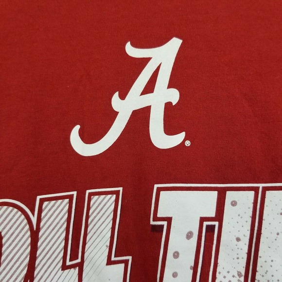 Alabama Football Shirt Mens XL Red White Roll Tide Long Sleeves Russel Athletic - Picture 6 of 11